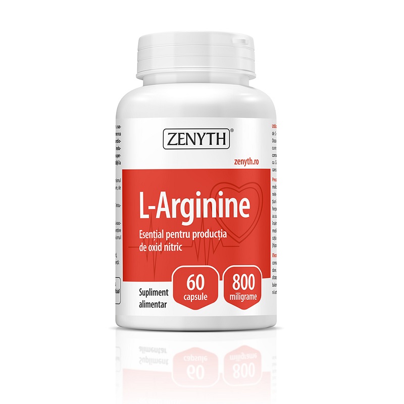 L-Arginina, 800 mg, 60 capsule, Zenyth
