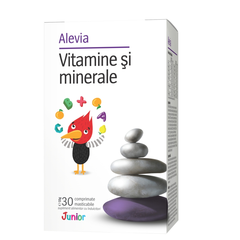 Vitamine si minerale Junior, 30 comprimate, Alevia