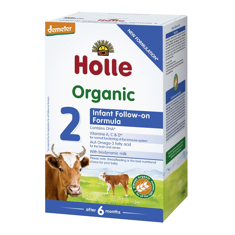 Formula de lapte praf de continuare Organica 2, +6 luni, 600 g, Holle Baby