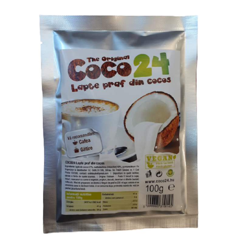 Pudra din cocos, Coco24, 100g, Naturking