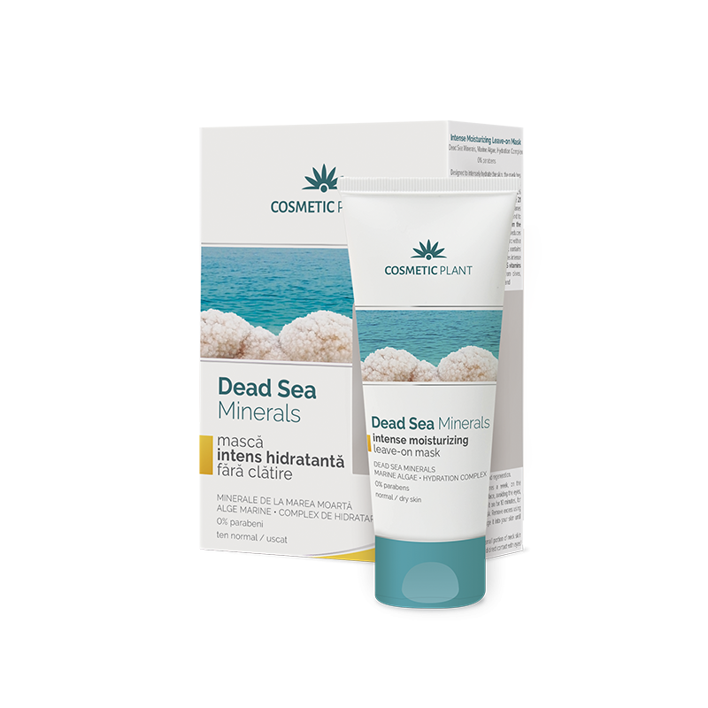 Masca intens hidratanta fara clatire cu minerale si alge marine Dead Sea Minerals, 50 ml, Cosmetic Plant