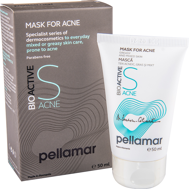 Masca pentru acnee BioActive S Acne, 50 ml, Pellamar