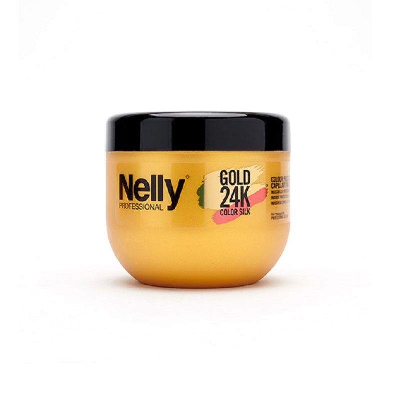 Masca protectoare pentru parul vopsit Gold 24K Color Silk, 500 ml, Nelly Professional