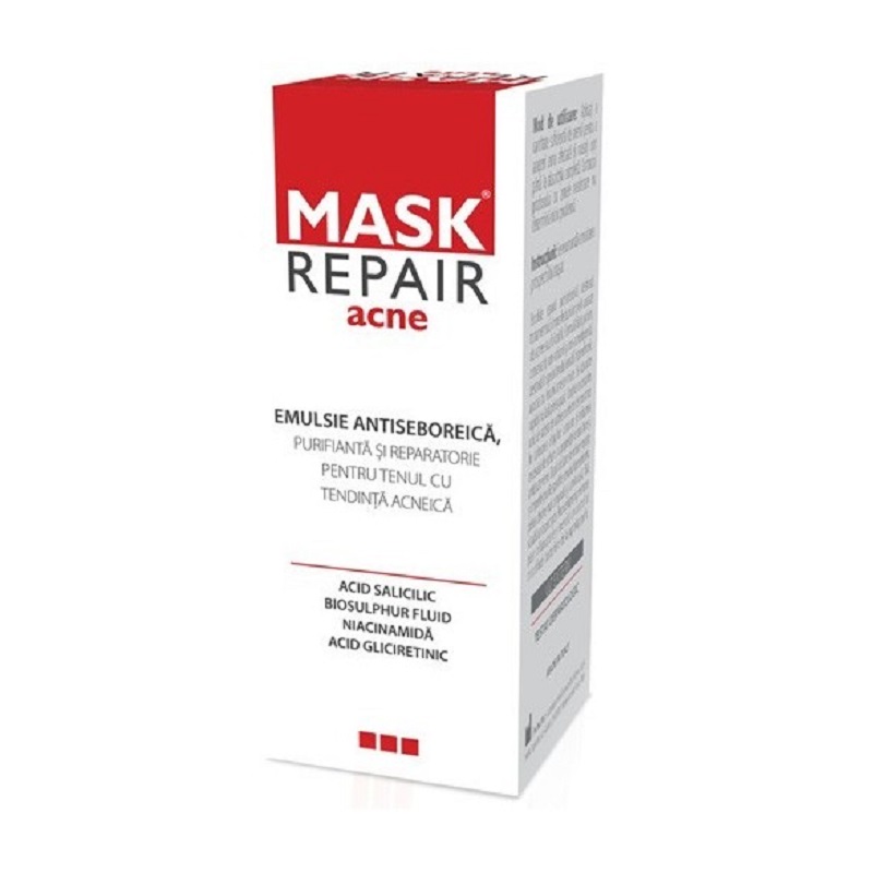 Emulsie seboreglatoare Mask Repair Acne,, 50 ml, Meditrina