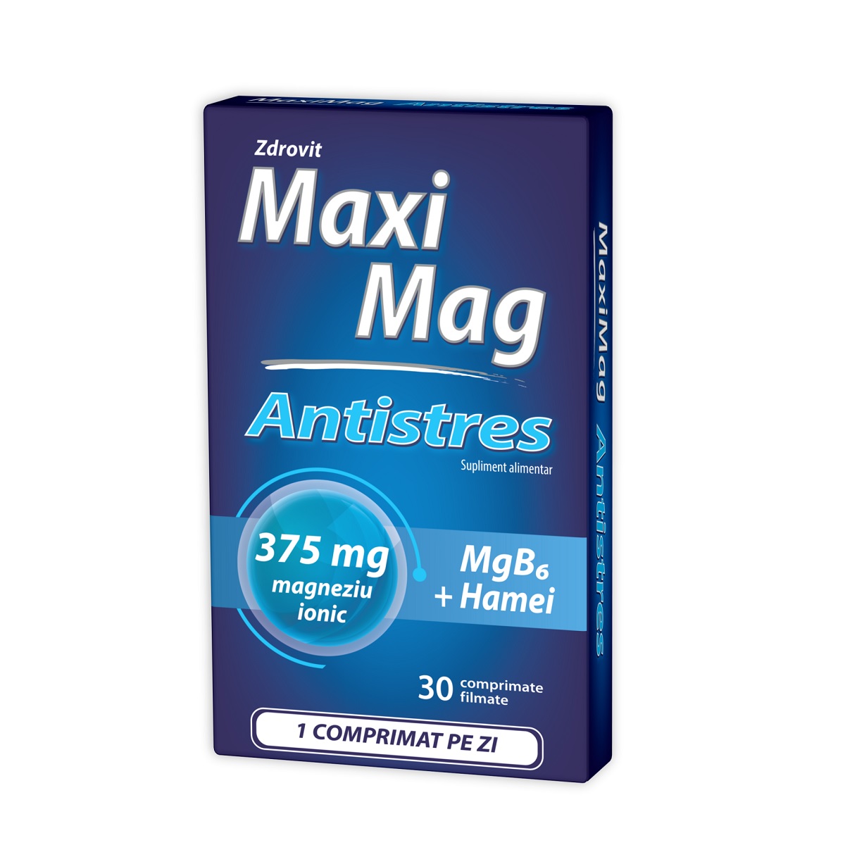 MaxiMag Antistres, 375 mg, 30 comprimate, Zdrovit