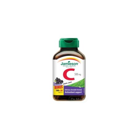 Vitamina C masticabila 500mg aroma struguri, 120 capsule, Jamieson