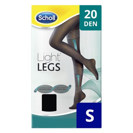 Ciorapi compresivi Light Legs, 20Den, Marime S, Negru, Scholl