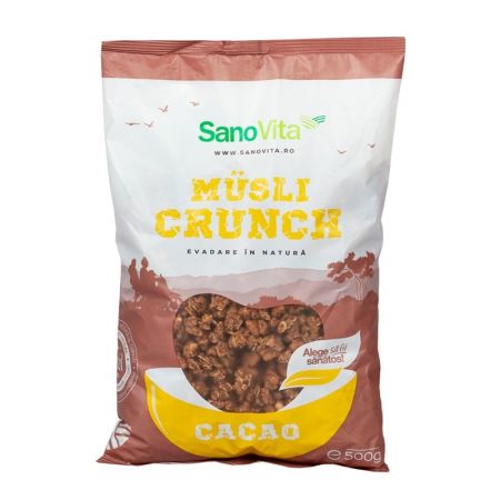 Musli Crunch cu Cacao, 500 gr, Sanovita