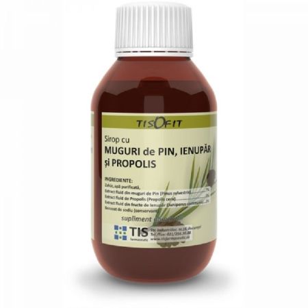 Sirop muguri pin, ienupar si propolis Tisofit, 100 ml, Tis Farmaceutic