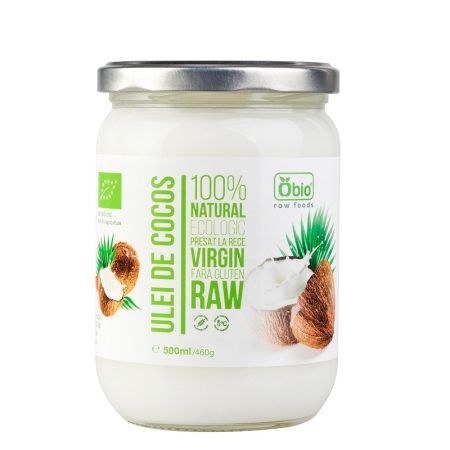 Ulei de cocos Bio & Raw, 500 ml, OBio