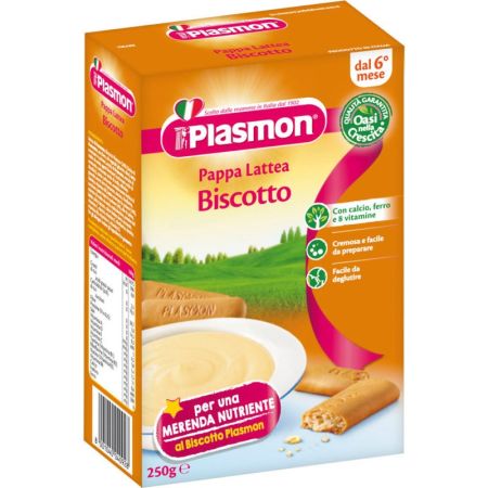 Crema de lapte cu biscuiti Pappa Lattea, 250 g, Plasmon