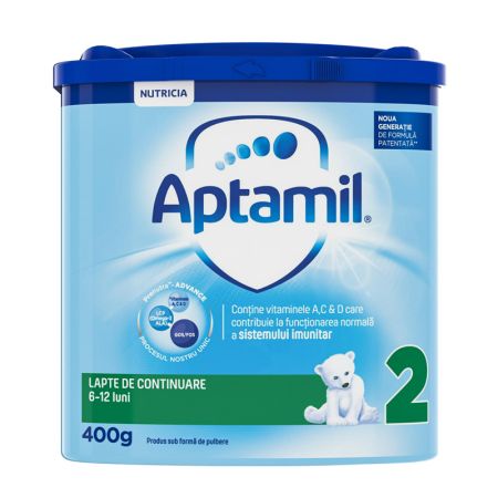 Aptamil 2 cu Pronutra formula de lapte de continuare Premium, 6-12 luni, 400 g, Nutricia