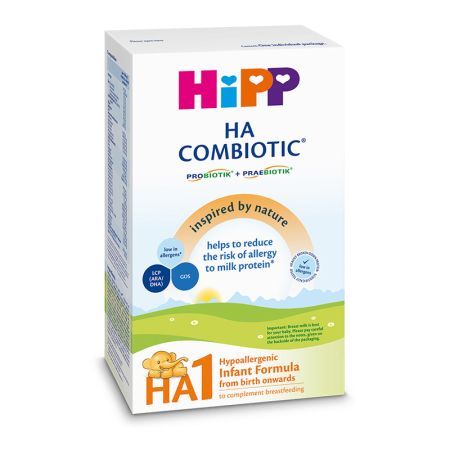Lapte praf formula de inceput HA1 Combiotic, +0 luni,  350gr, Hipp