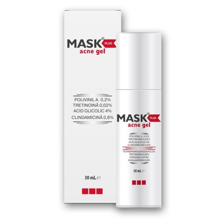 Gel pentru tratamentul acneei inflamatorii Mask Plus, 30 ml, Meditrina