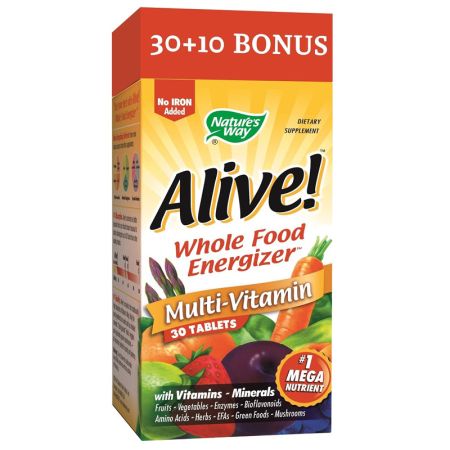 Multi-Vitamine Alive, 40 tablete, Natures Way