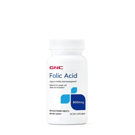 Acid Folic 800 mcg, 100 tablete, GNC