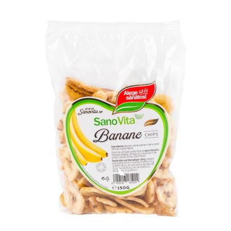 Banane chips, 150 g, Sanovita