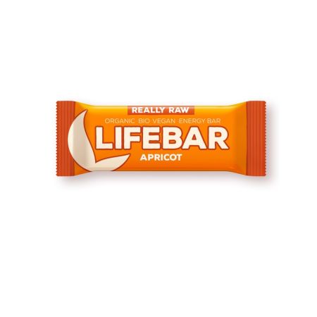 Baton cu caise Raw Bio, 47 g, Lifebar