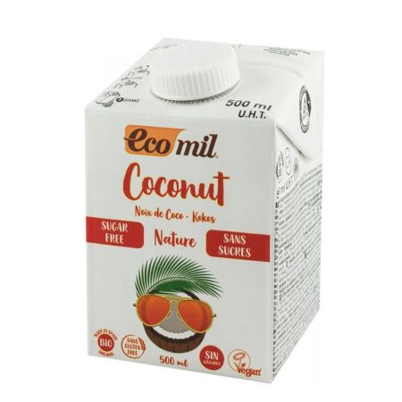 Bautura Bio din cocos natur neindulcit, 500 ml, Ecomil