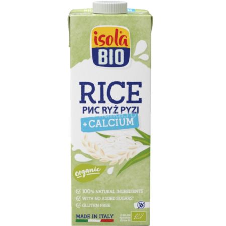 Bautura vegetala Bio din orez cu calciu, 1 L, Isola Bio