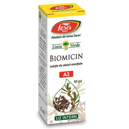 Biomicin solutie de uleiuri esentiale A2, 10 ml, Fares