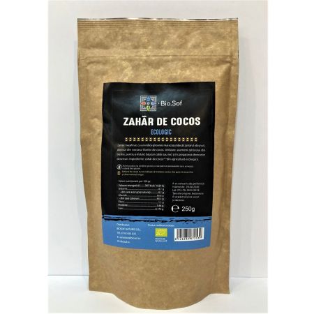 Zahar de cocos Bio, 250 g, Biosof