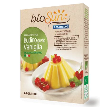 Pudra pentru budinca de vanilie Bio fara gluten Biosun, 35 gr, S.Martino