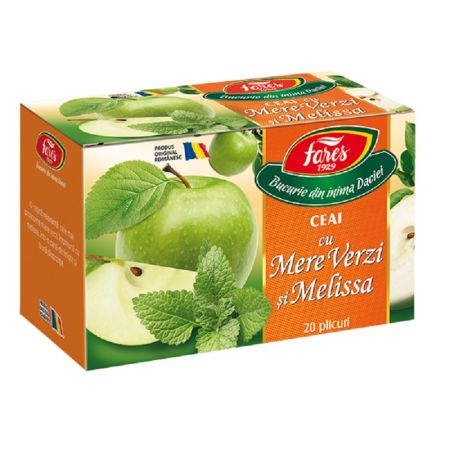 Ceai de mere verzi si melissa Aromafruct, 20 ml, Fares