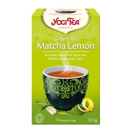 Ceai Verde Eco, Matcha cu Lamaie, 17 plicuri, Yogi Tea