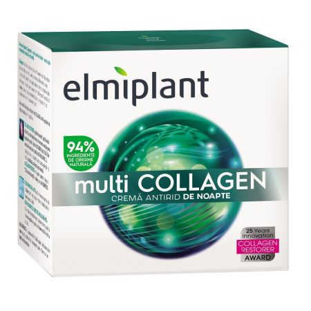 Crema antirid de noapte Multi Collagen, 50 ml, Elmiplant
