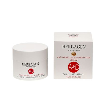 Crema antirid si depigmentare cu extrac de melc, 50 gr, Herbagen