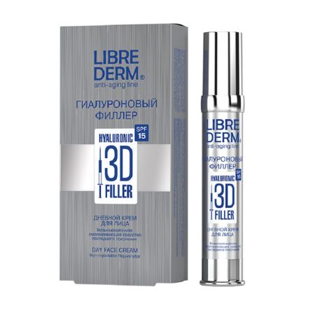 Crema de zi pentru fata spf 15, Hyaluronic 3D Filler, 30 ml, Librederm