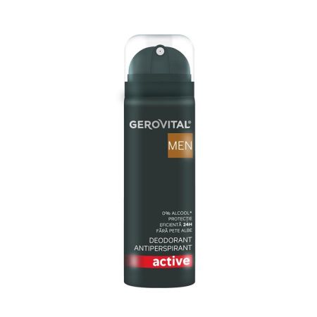 Deodorant Antiperspirant Men, 150ml, Active, Gerovital