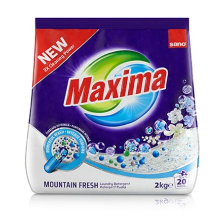 Detergent Pudra pentru rufe Montain Fresh, 2 kg, Sano
