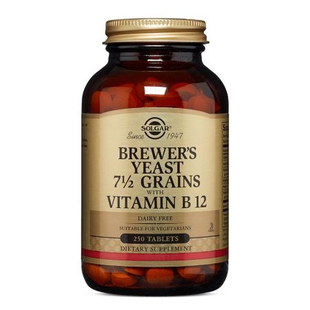 Drojdie de bere cu Vitamina B12, 500 mg, 250 tablete, Solgar
