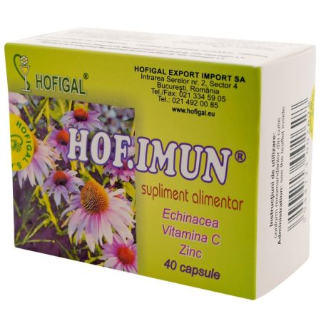 Hof Imun Vitamina C si Zinc, 40 capsule, Hofigal