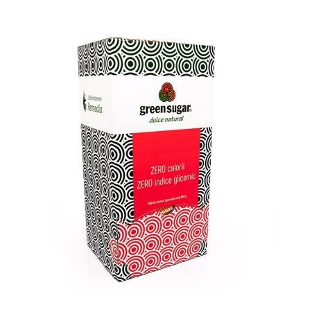 Indulcitor natural Green Sugar 200 Stick-uri, 800 g, Remedia