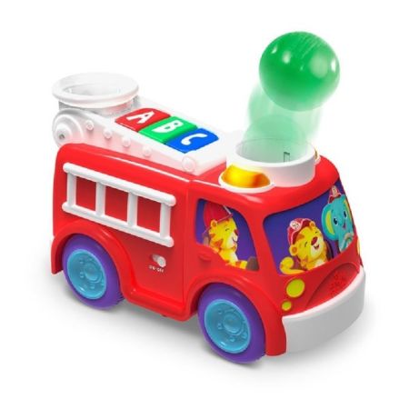 Jucarie Masina de pompieri muzicala cu lumini Roll & Pop Fire Truck, 52137, Bright Starts