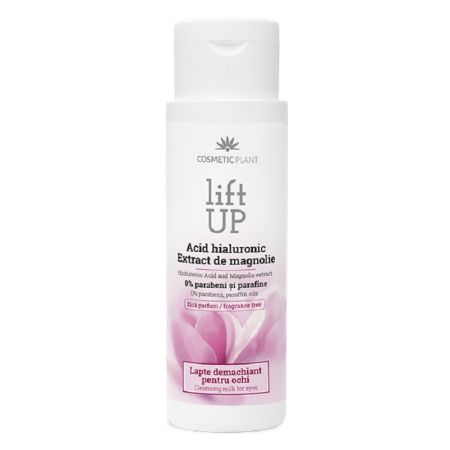 Lapte demachiant pentru ochi cu acid hialuronic si extract de magnolie, 150 ml, Cosmetic Plant