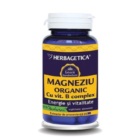 Magneziu Organic cu Vitamina B complex, 30 capsule, Herbagetica