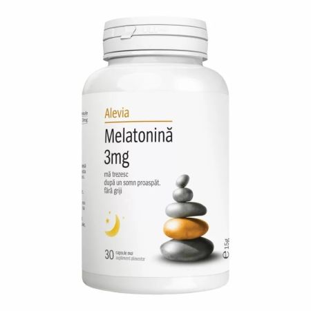 Melatonina 3 mg, 30 capsule, Alevia