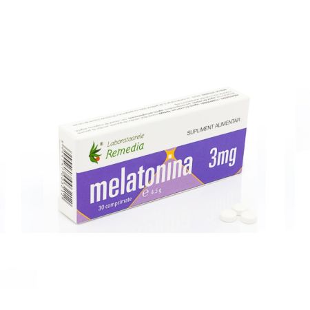 Melatonina, 3 mg, 30 comprimate, Remedia