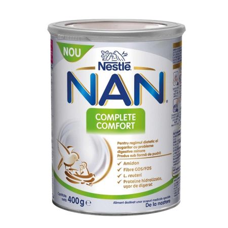 Formula de lapte Nan Complete Comfort, +0 luni, 400 gr, Nestle