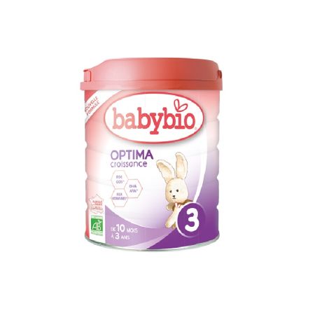 Formula de lapte de crestere Optima 3 Croissancede 10 luni - 3 ani, 800 gr, Babybio