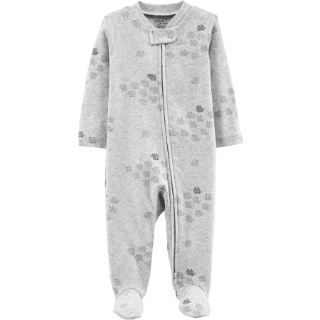 Pijama cu fermoar reversibil 100% Bumbac Organic, Oite, +0 luni, Carter's