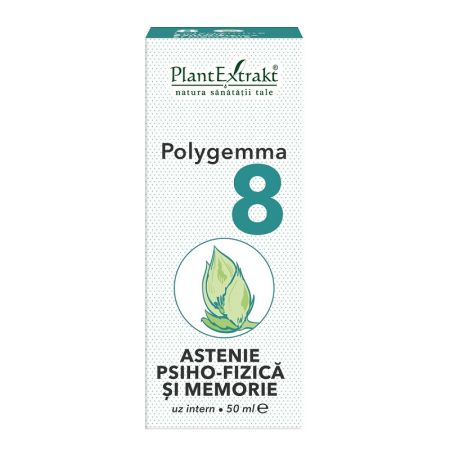 Polygemma 8,  Astenie Psiho-Fizica si Memorie, 50 ml, Plant Extrakt
