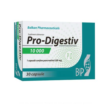 Pro digestiv, 10000 UI, 30 capsule, Balkan Pharmaceuticals, Esvida