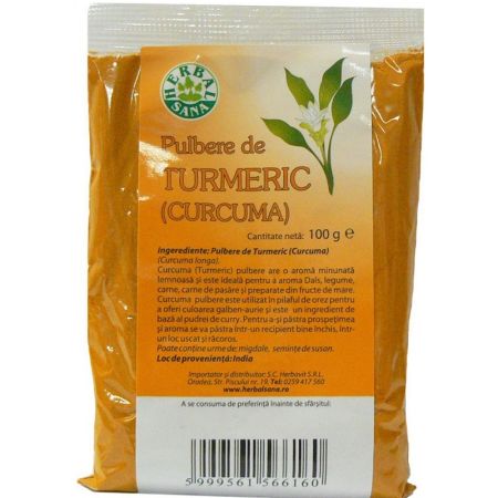Pulbere de curcuma, 100 g, Herbal Sana