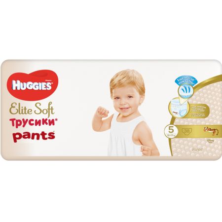 Scutece Pants Elite Soft Mega Pack Nr. 5, 12-17 kg, 38 bucati, Huggies