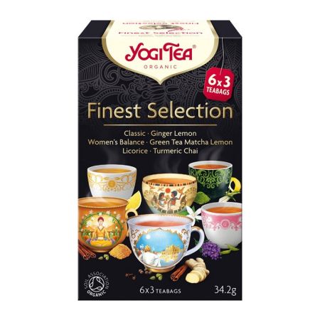 Selectie de ceaiuri Eco Finest Selection, 18 plicuri,  Yogi Tea